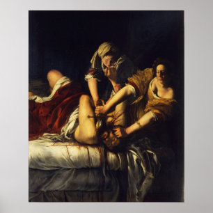 Gentileschi - Giuditta köpft Holofernes Poster