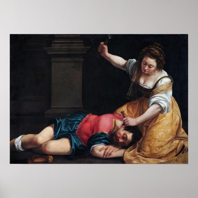 Gentileschi - Jael und Sisera Poster (Vorne)