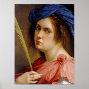 Gentileschi - Selbstporträt Poster