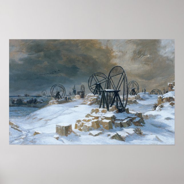 Gentilly im Schnee, 1879 Poster (Vorne)