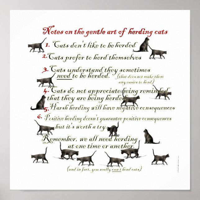 Gentle Art Herding Cats Poster (Vorne)