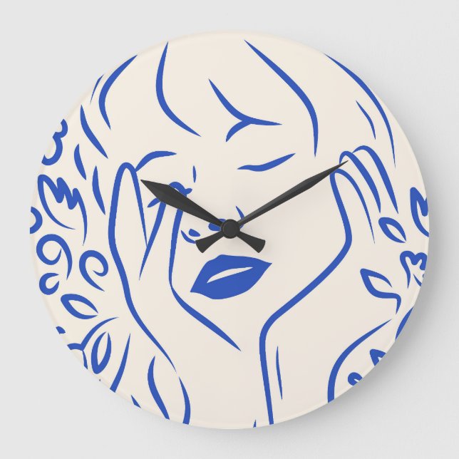 Gentle Blume Dream Große Wanduhr (Vorderseite)