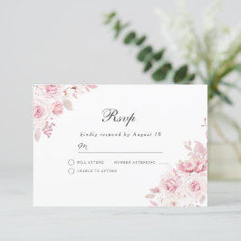 Gentle Blush Pink Hochzeit oder jede Veranstaltung RSVP Karte