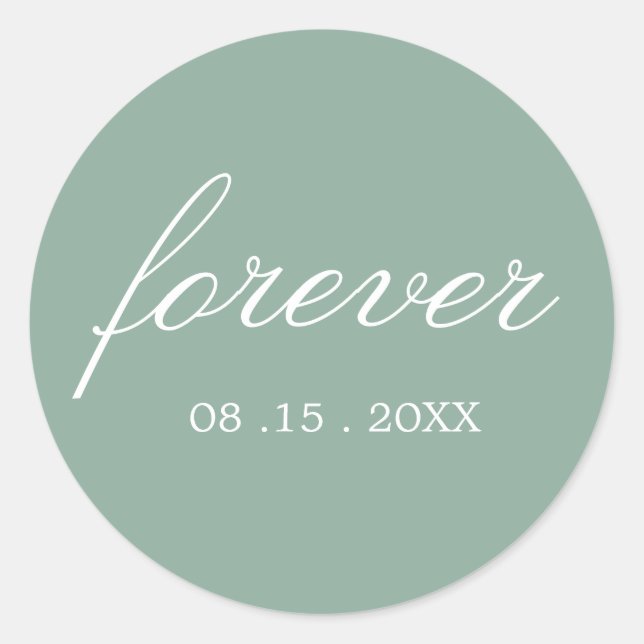 Gentle Botanics Forever Round Sticker (Vorderseite)