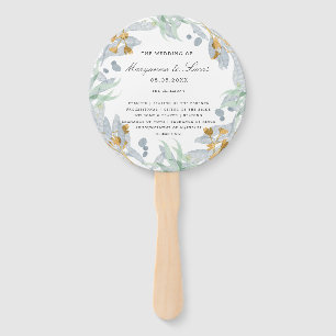 Gentle Botanics Hochzeitsprogramm Hand Fan Fächer