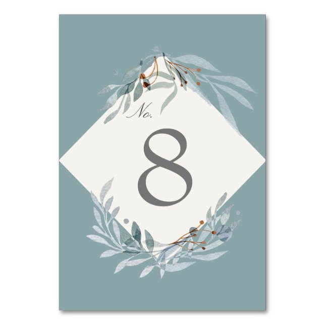 Gentle Botanics Table Card Tischnummer (Vorderseite)