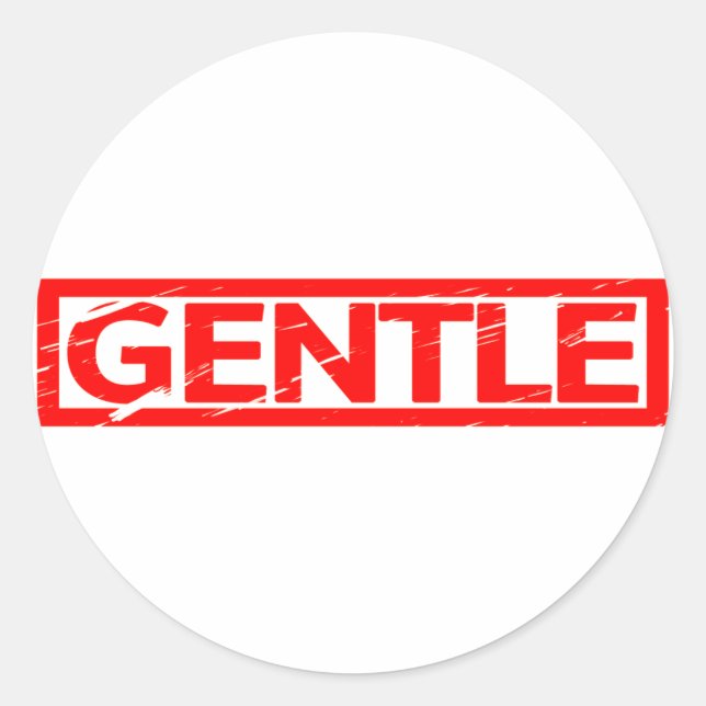 Gentle Briefmarke Runder Aufkleber (Vorderseite)