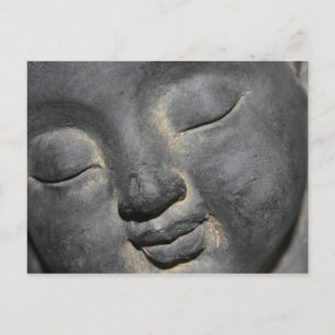 Gentle Buddha Face Stone Skulptur Postkarte