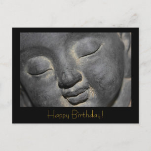 Gentle Buddha Face Stone Skulptur Postkarte