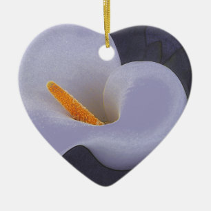 Gentle Calla Lily Petal Waves Keramik Ornamente
