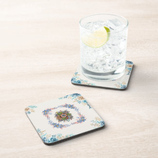 Gentle Calm – Teal Watercolor Floral Art Getränkeuntersetzer