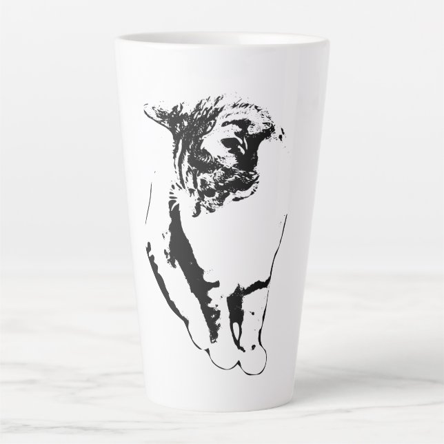 Gentle Cat Looking Down Portrait Tasse (Vorderseite)