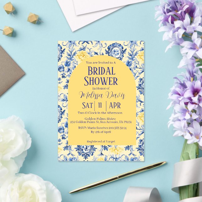 Gentle Chinoiserie Bridal Shower Invitation  Acryleinladungen (In Situ (Hochzeit))