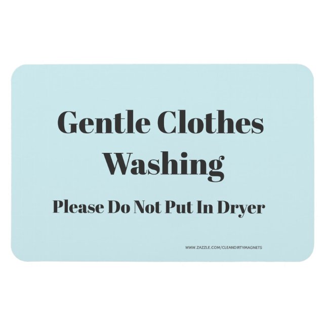 Gentle Clothes Washing - mit Website-Adresse Magnet (Horizontal)