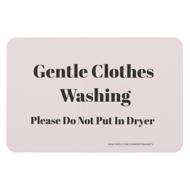 Gentle Clothes Washing - mit Website-Adresse Magnet (Horizontal)