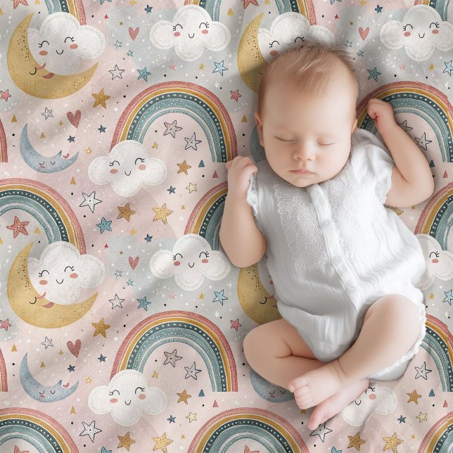 Gentle Clouds Blanket Pastel Geschenk für Kleines Fleecedecke (Gentle Clouds Blanket Pastel Gift for Little One)