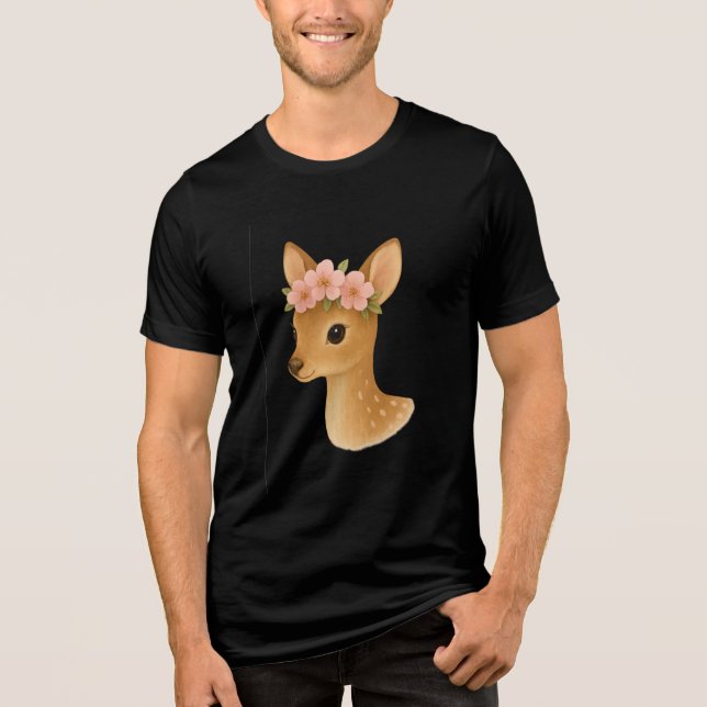 Gentle Deer Magic Tri-Blend Shirt (Vorderseite)