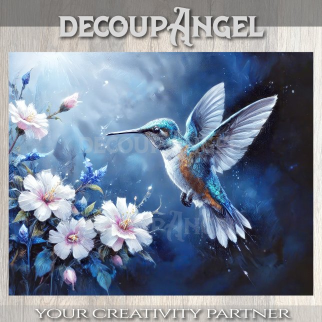 Gentle Flight Hummingbird Decoupage Seidenpapier (Von Creator hochgeladen)