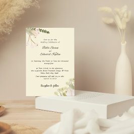 Gentle Floral Wedding Einladung