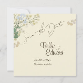 Gentle Floral Wedding Speichern Sie die Date Card Save The Date