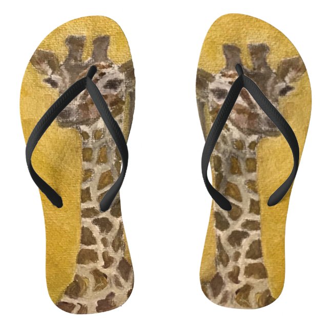Gentle Giant Summer Trendy Giraffe Design Flip Flops (Fußbett)