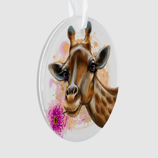 Gentle Giraffe Acrylschmuck Ornament (Vorderseite)