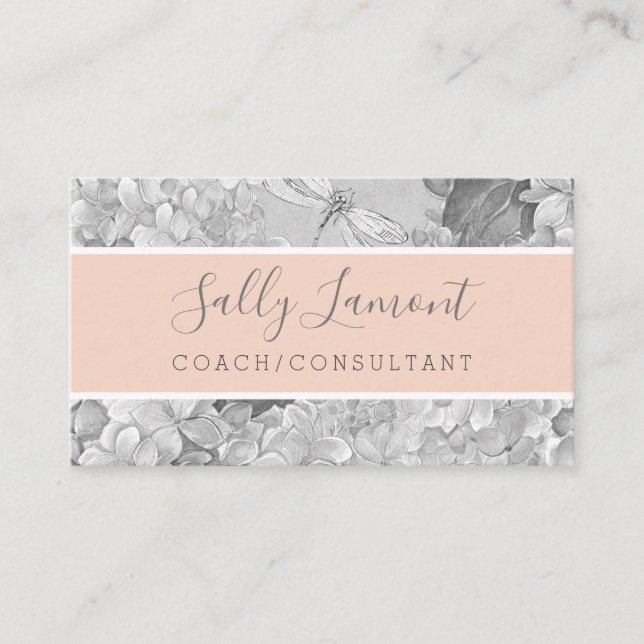 Gentle Gray und Peche Consultant Coach Visitenkarte (Vorderseite)