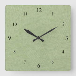 Gentle Green Clock Quadratische Wanduhr
