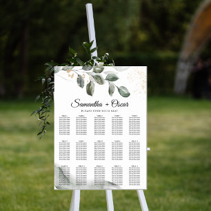 Gentle Greenery Watercolor Leaf Goldstaub Poster