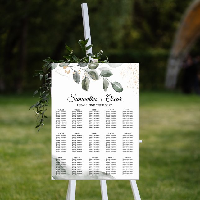 Gentle Greenery Watercolor Leaf | Goldstaub Poster (Von Creator hochgeladen)