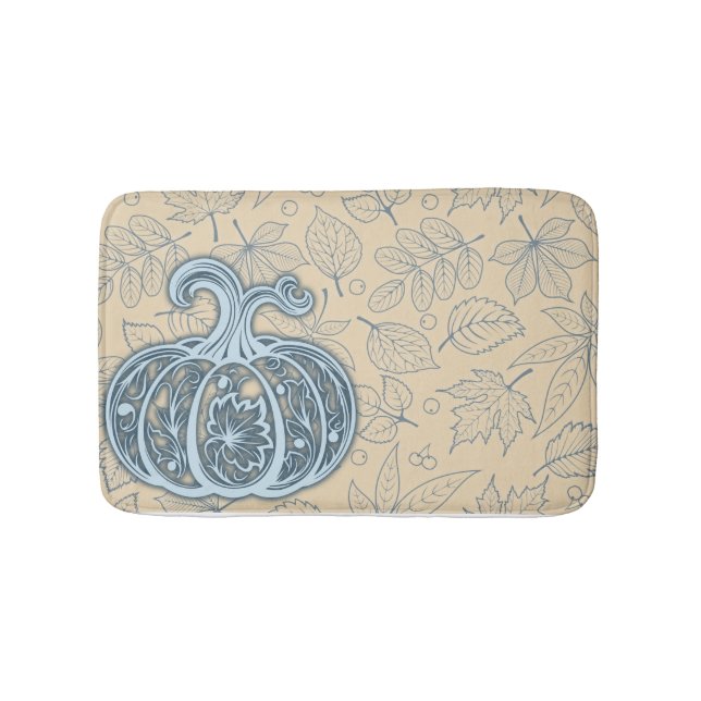Gentle Harvest Pumpkin - Faded Wheat Bath Mat Badematte (Vorderseite)
