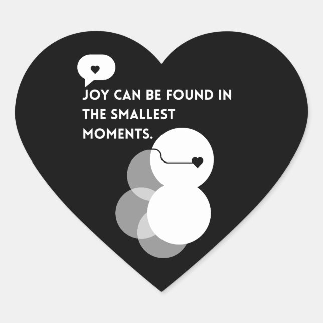 Gentle Joy – Minimalist Heart Sticker (Vorderseite)