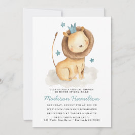 Gentle Lion Virtual Baby Dusche Einladung