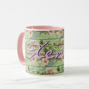 Gentle Mallow Floral mit Ihrem Namen Tasse