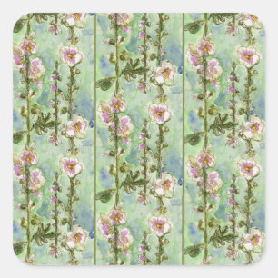 Gentle Mallow Quadratischer Aufkleber