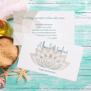 Gentle Mandala Lotus Blume Business Card Visitenkarte