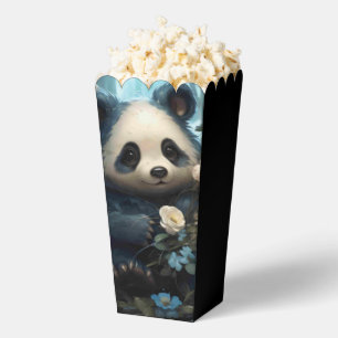 Gentle Panda Bear zwischen Dschungel-Rose Geschenkschachtel