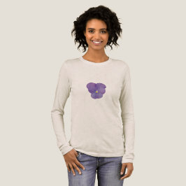 Gentle Pansy Long Sleeve Tri-Blend Shirt