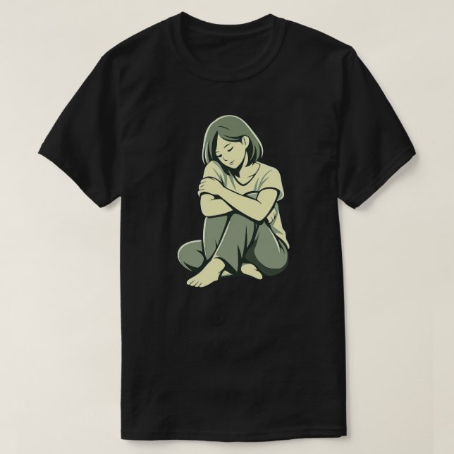 Gentle Pause – Quiet Emotional Healing T-Shirt (Design vorne)