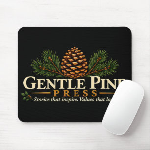 Gentle Pine Press Signature Schwarze Mauspad