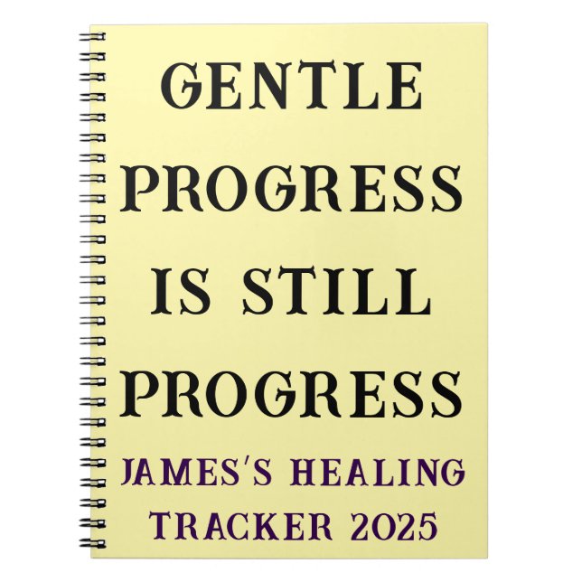Gentle Progress Custom Therapy Healing Notebook Notizblock (Vorderseite)
