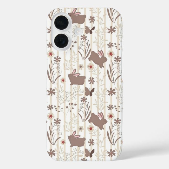 Gentle Rabbit Prince with Botanicals Case-Mate iPhone Hülle (Rückseite)