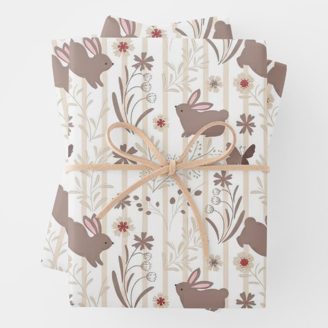 Gentle Rabbit Prince with Botanicals Geschenkpapier Set (Beispiel)