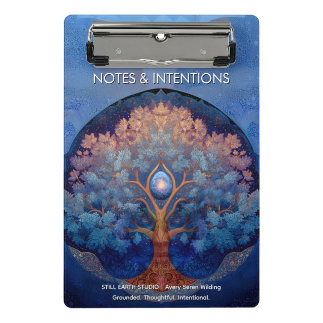 Gentle Radiance | Tree of Life B&B Mini Klemmbrett (Vorderseite)