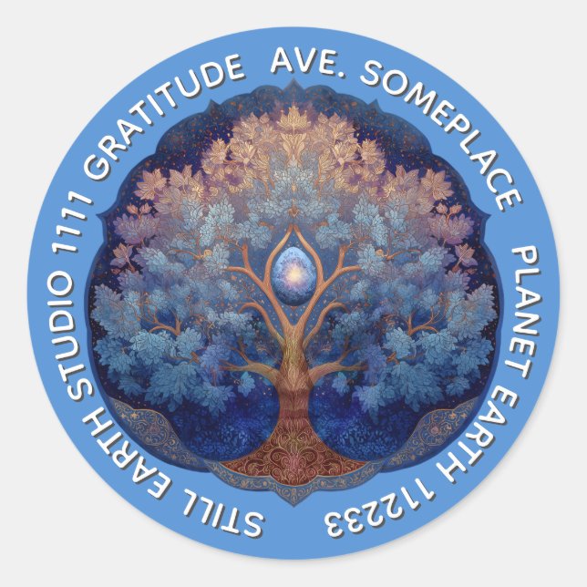 Gentle Radiance | Tree of Life Runder Aufkleber (Vorderseite)