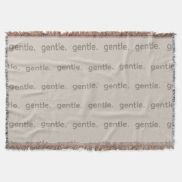 Gentle Repeated Word Pattern Cozy, Calm & Soft Decke