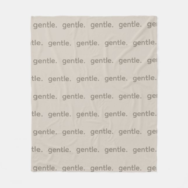 Gentle Repeated Word Pattern Cozy, Calm & Soft  Fleecedecke (Vorderseite)