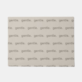 Gentle Repeated Word Pattern Cozy, Calm & Soft  Fußmatte