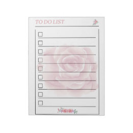 Gentle Rose, um Planerseite aufzulisten Notizblock