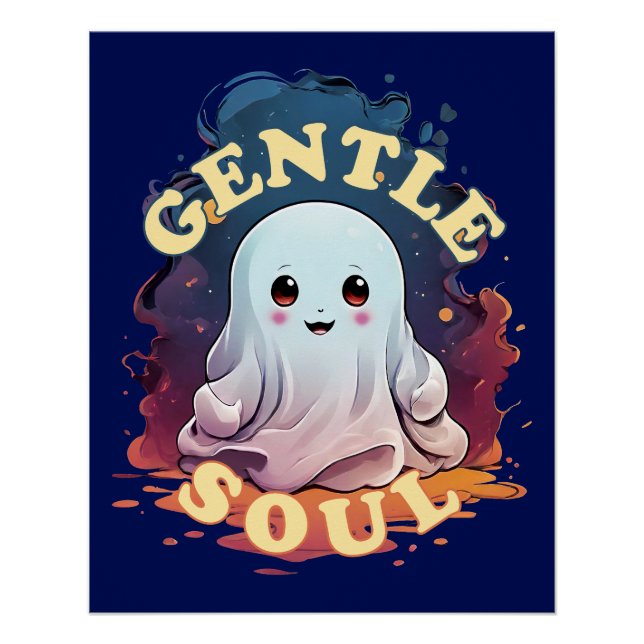Gentle Soul Kawaii Ghost Poster (Vorderseite)
